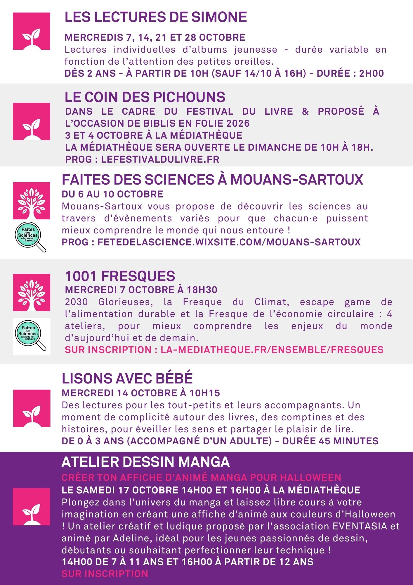 Programme Octobre 2026 2