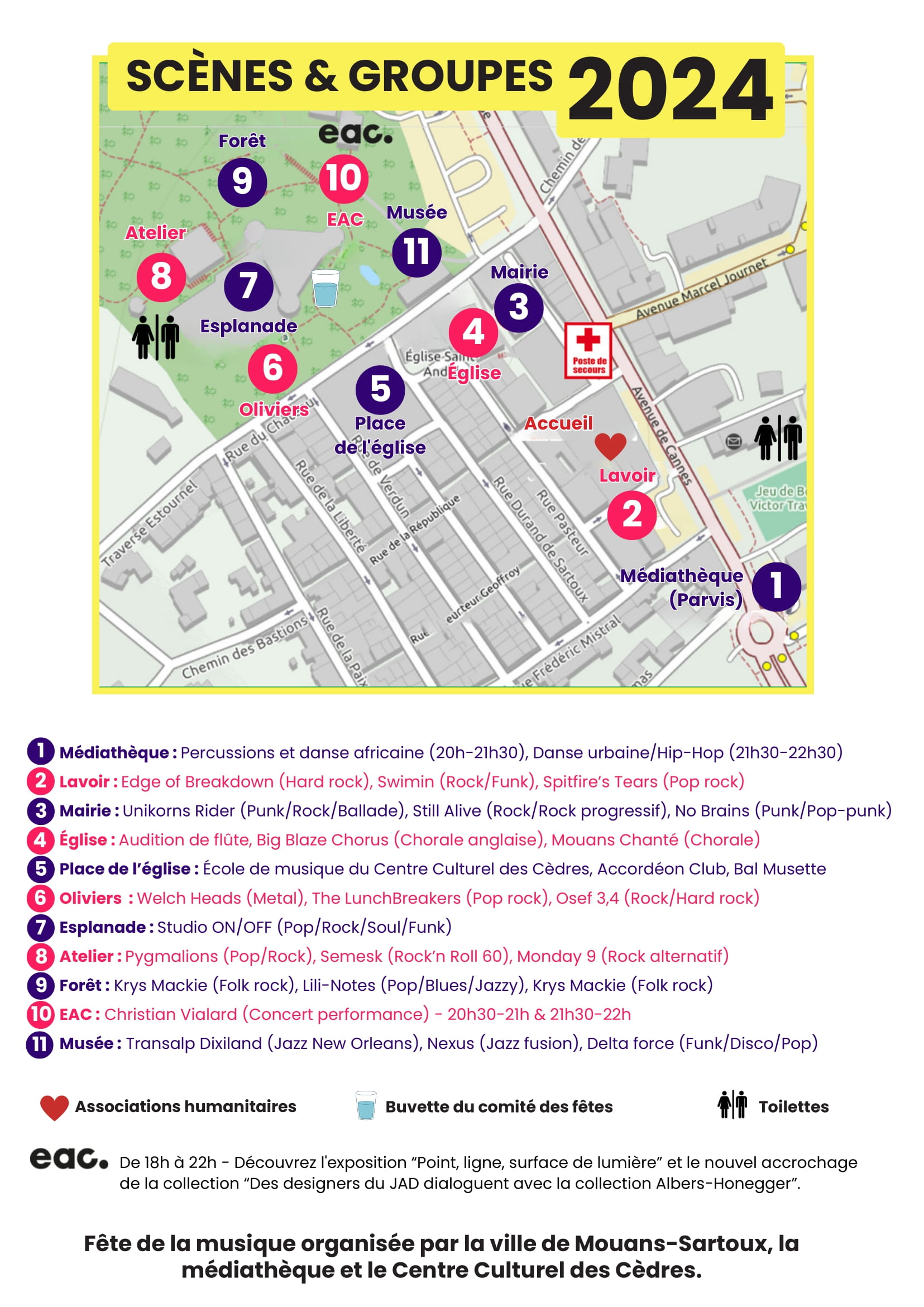 Fête de la Musique programmation 2024 Mouans Sartoux
