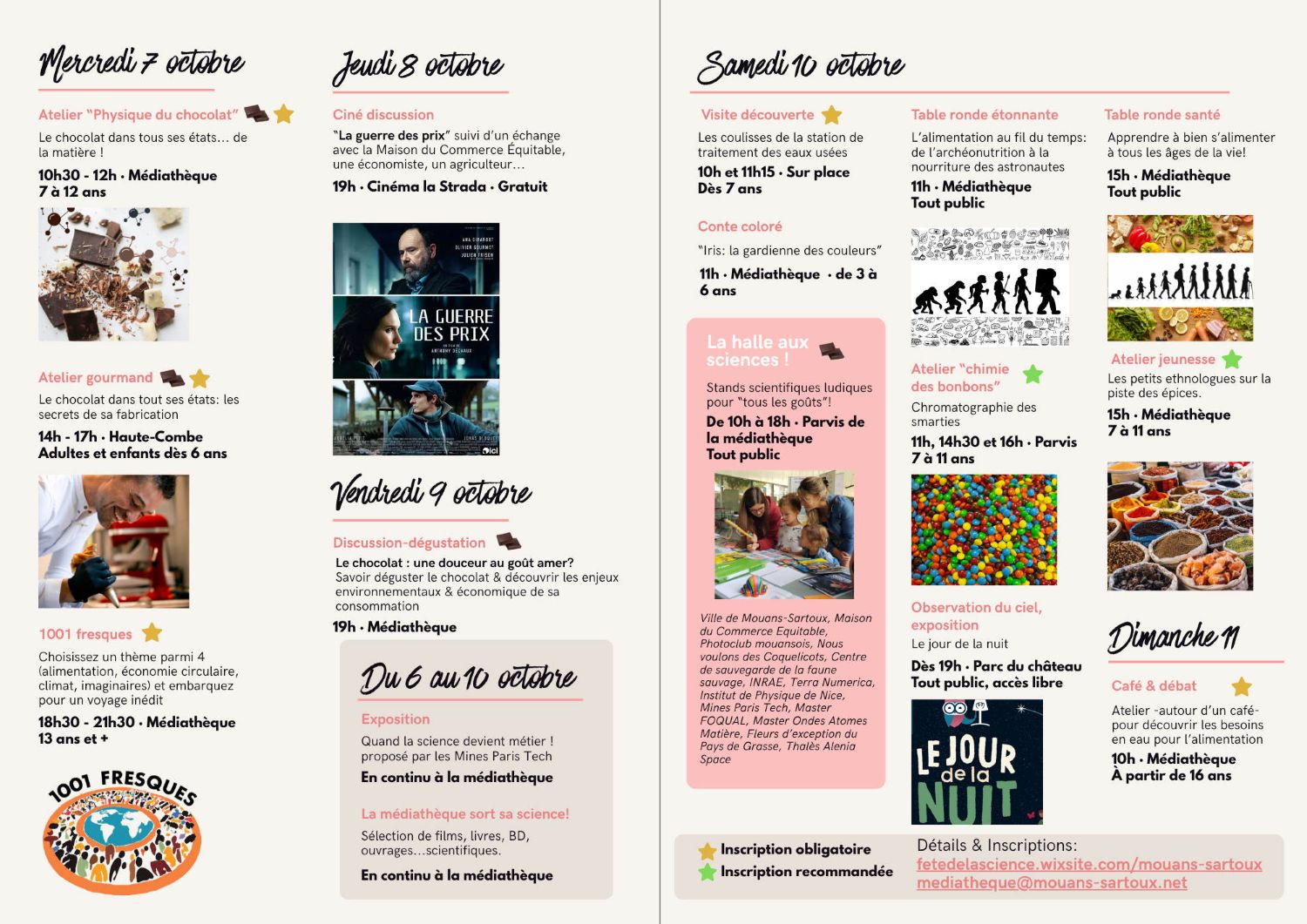 Programme fete des sciences 2026 Médiathèque Mouans Sartoux