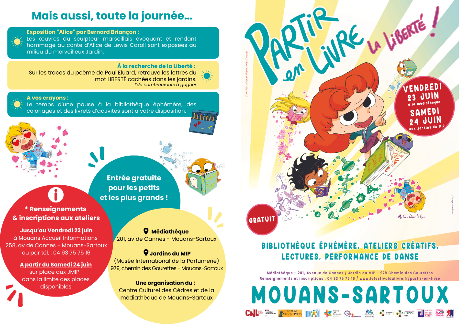 Dépliant Partir en Livre 1 et 4