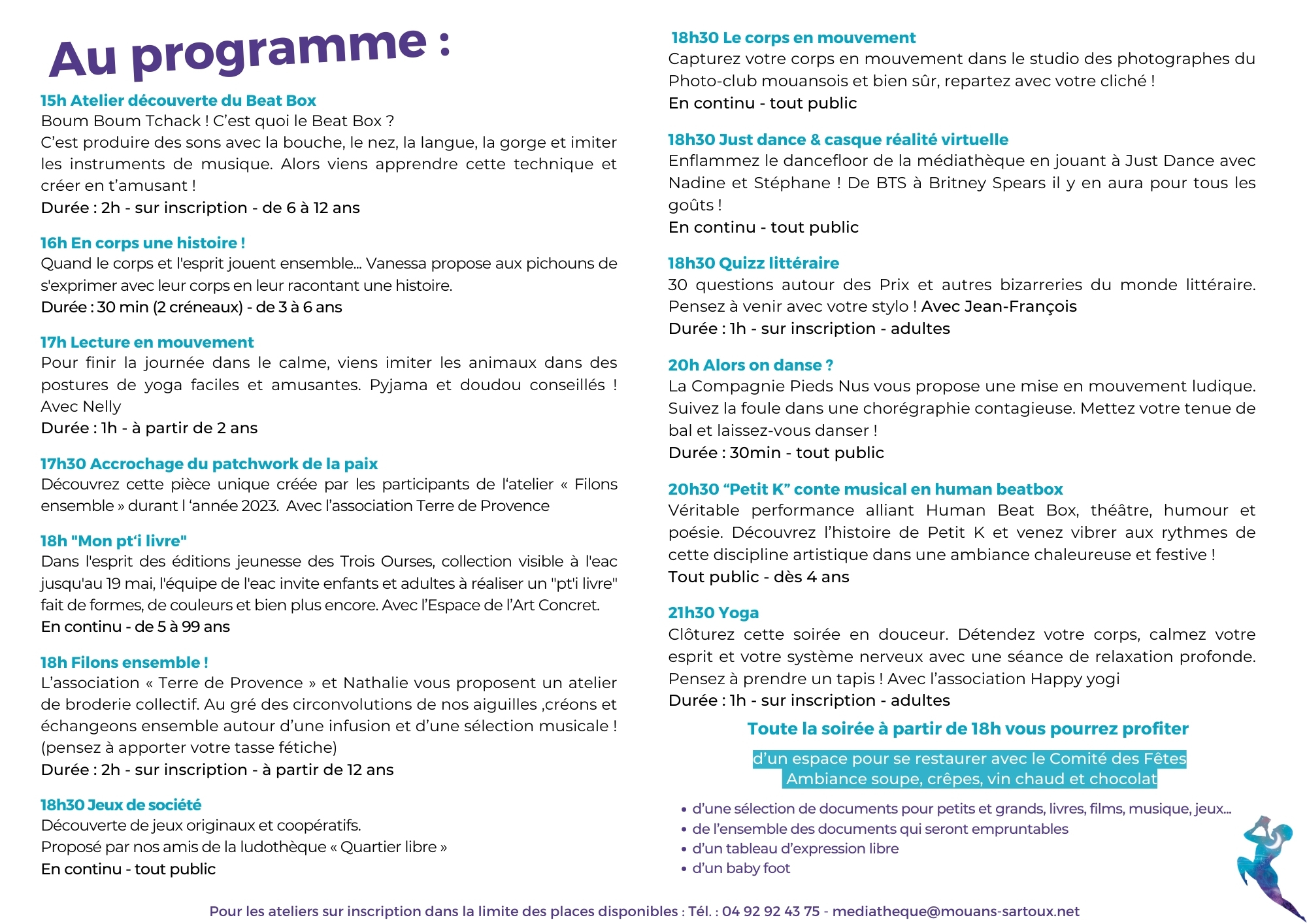 Programme Nuit de la médiathèque 2024 Mouans Sartoux 2