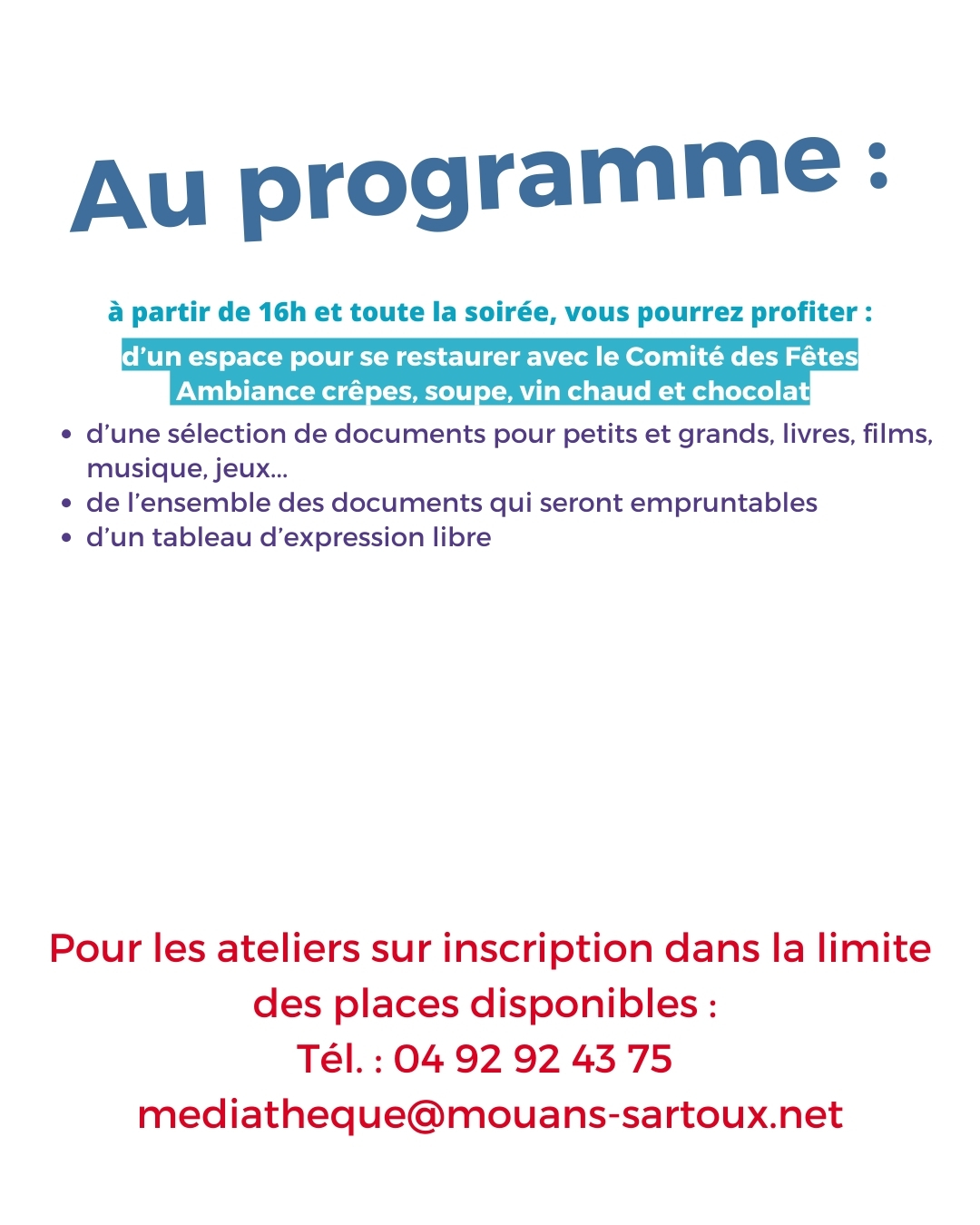 4.Programme Nuit de la Médiathèque de Mouans Sartoux