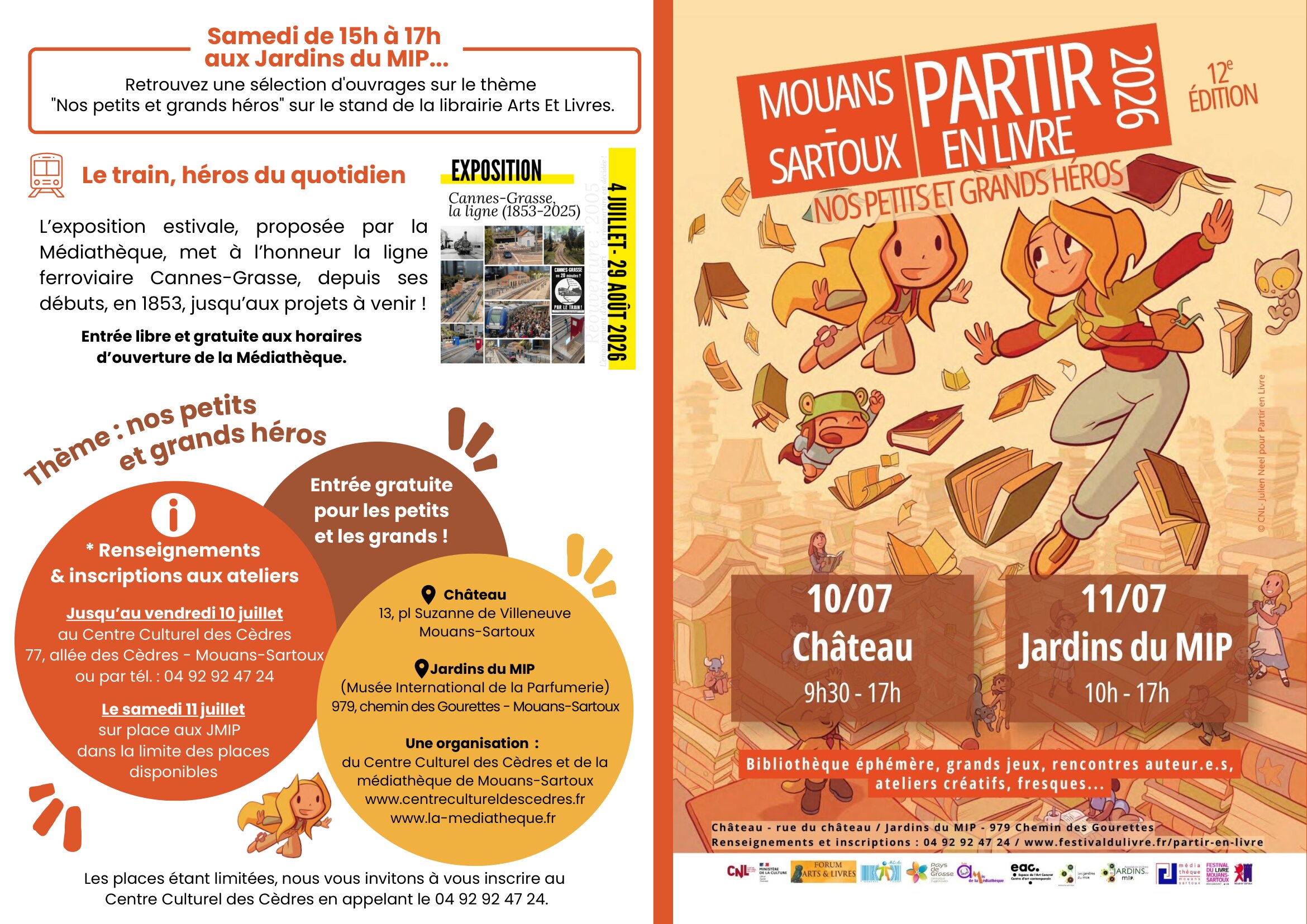 Dépliant Partir en Livre 2026 Mouans Sartoux 1