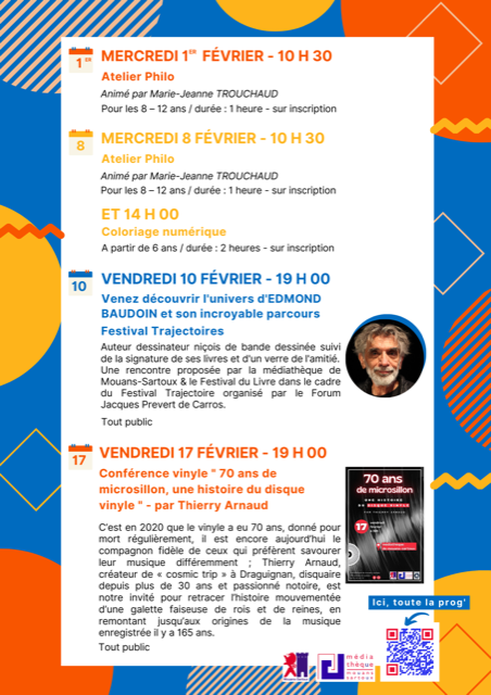 Flyer 2 programme médiathèque février