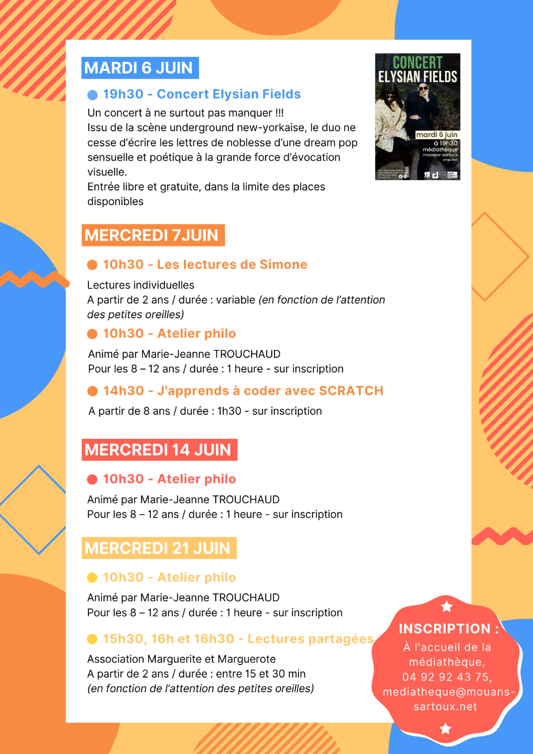 Juin à la médiathèque de Mouans Sartoux 1