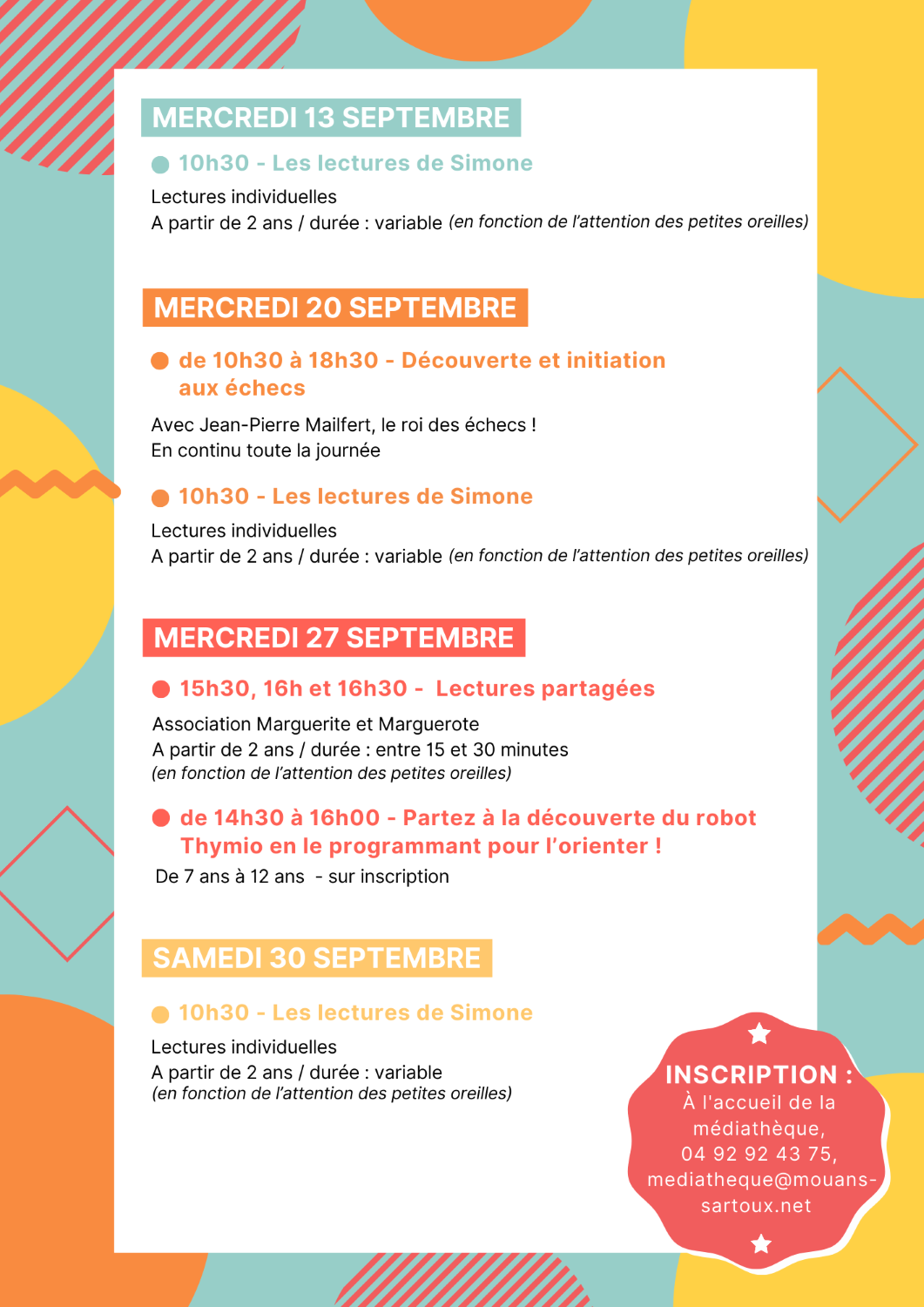 Programme médiathèque de Mouans Sartoux 1