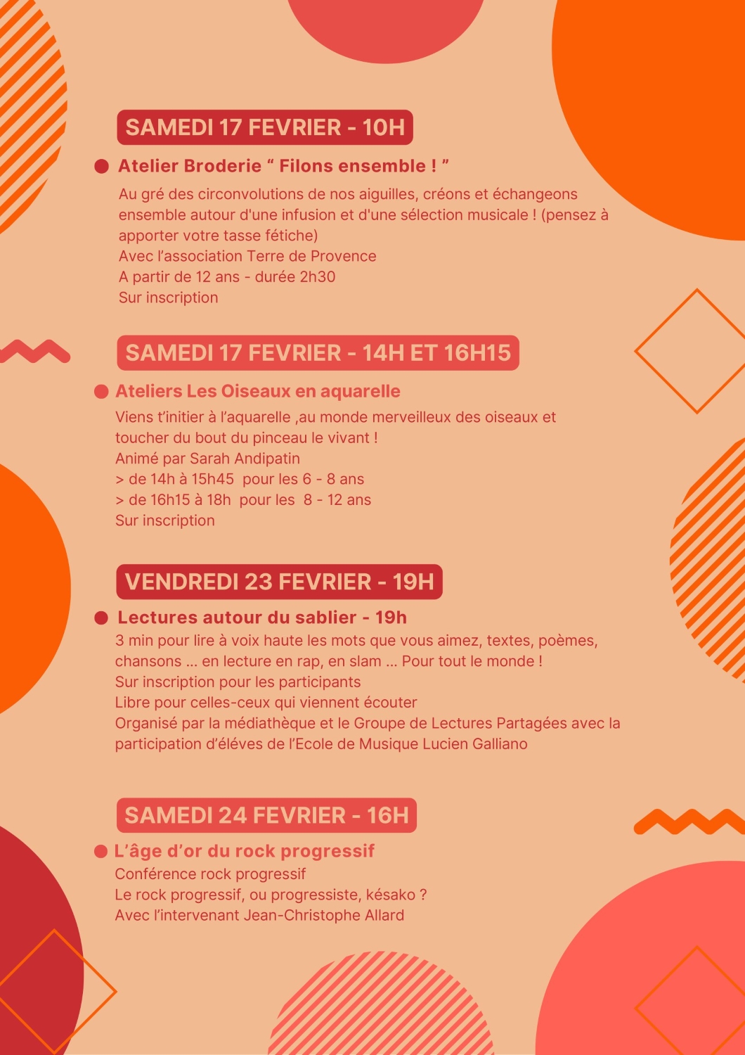 Programme médiathèque février 3