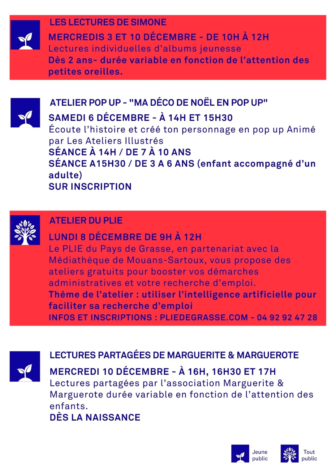 2. Programme décembre 2025 Médiathèque Mouans Sartoux