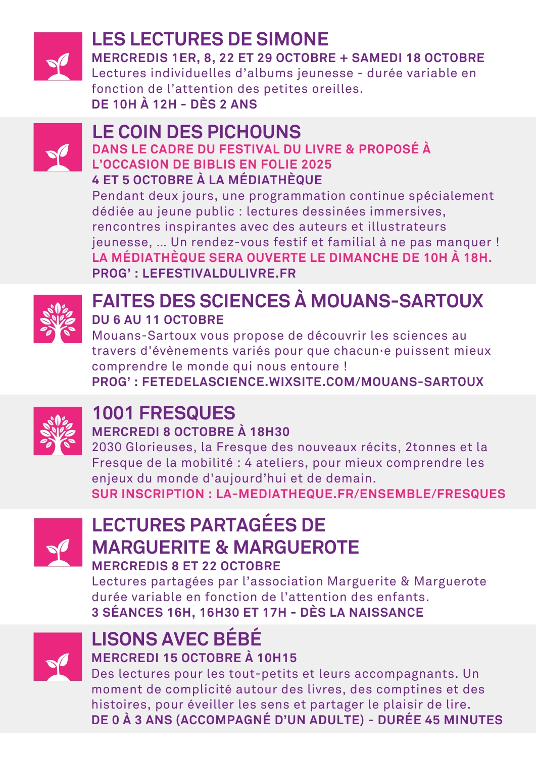 2. Programme octobre médiathèque Mouans Sartoux 2025