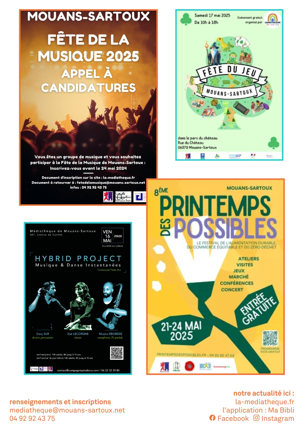 4 Programme Médiathèque de Mouans Sartoux Mai 2025