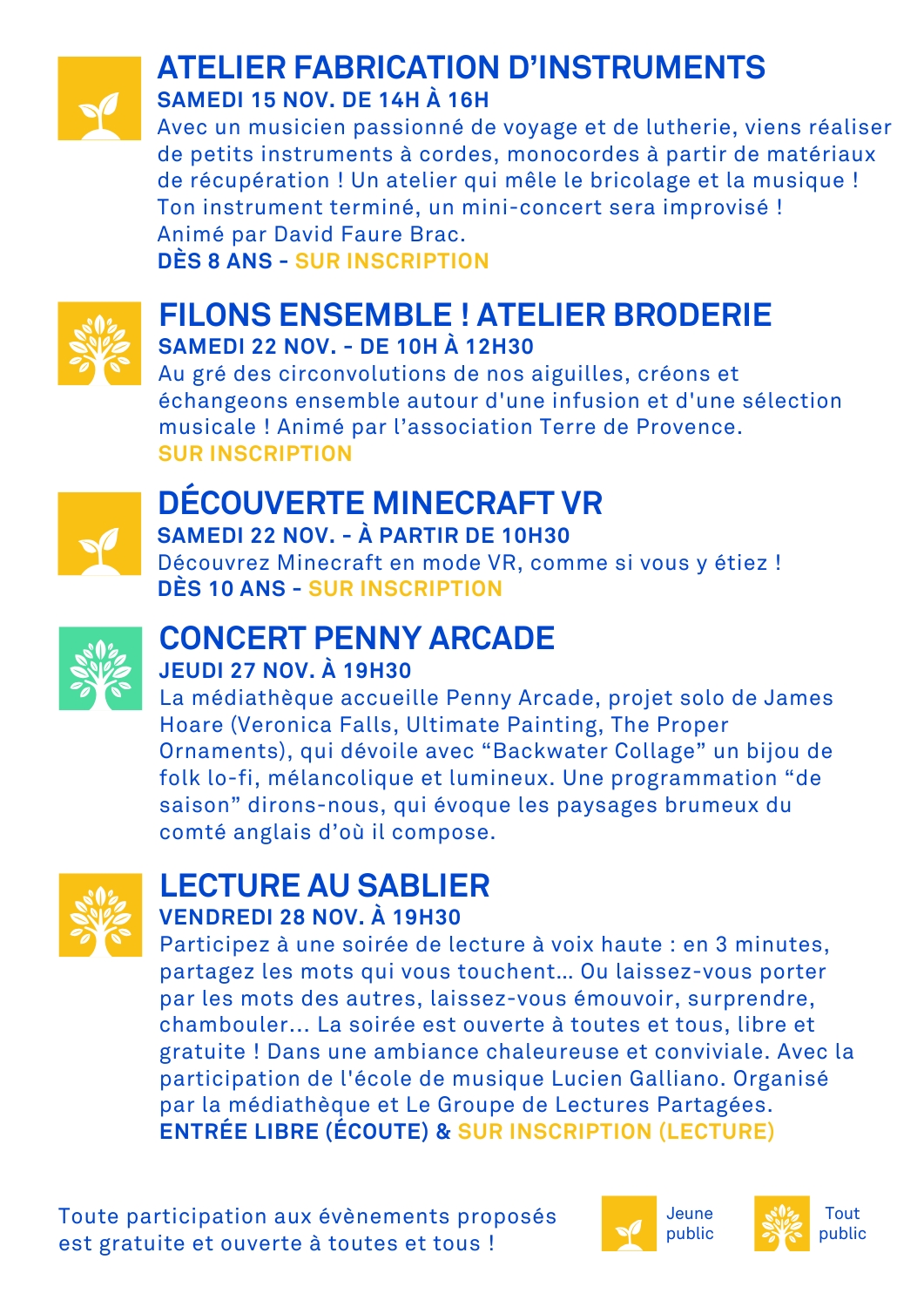 Prog Novembre 2025 Médiathèque de Mouans Sartoux Page 3