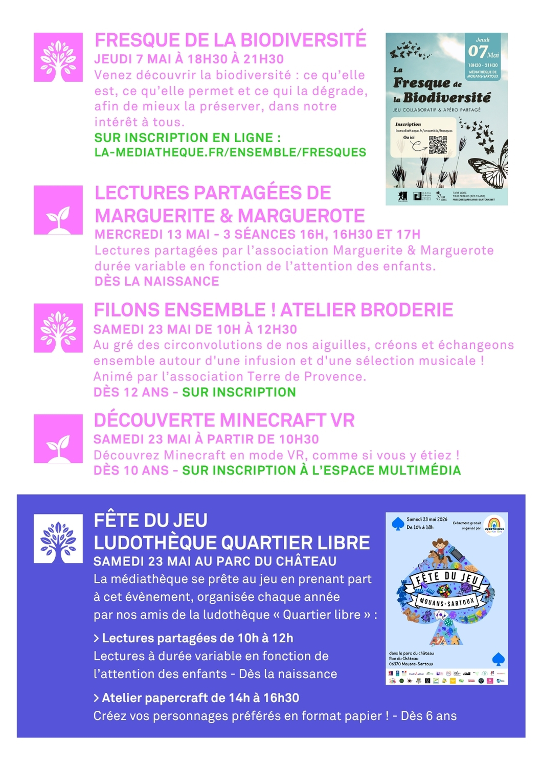 Page 3 Programme Médiathèque Mouans Sartoux Mai 2026