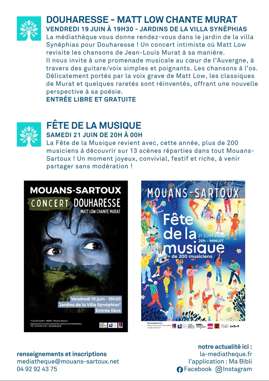 Page 4 Programme Médiathèque Mouans Sartoux Juin 2026