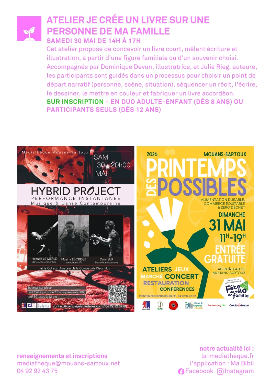 Page 4 Programme Médiathèque Mouans Sartoux Mai 2026