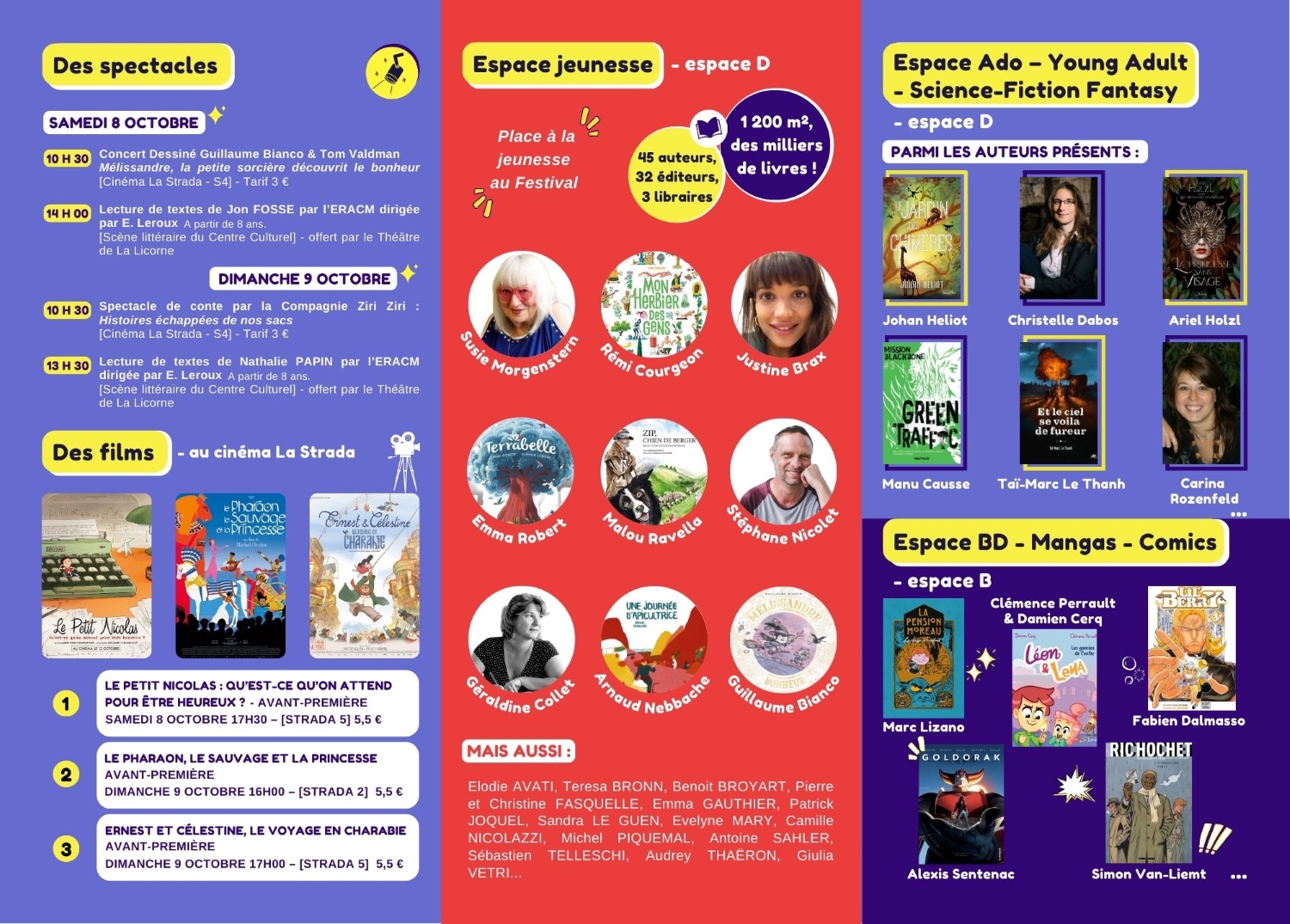 Festival du Livre de Mouans Sartoux Flyer jeunesse verso